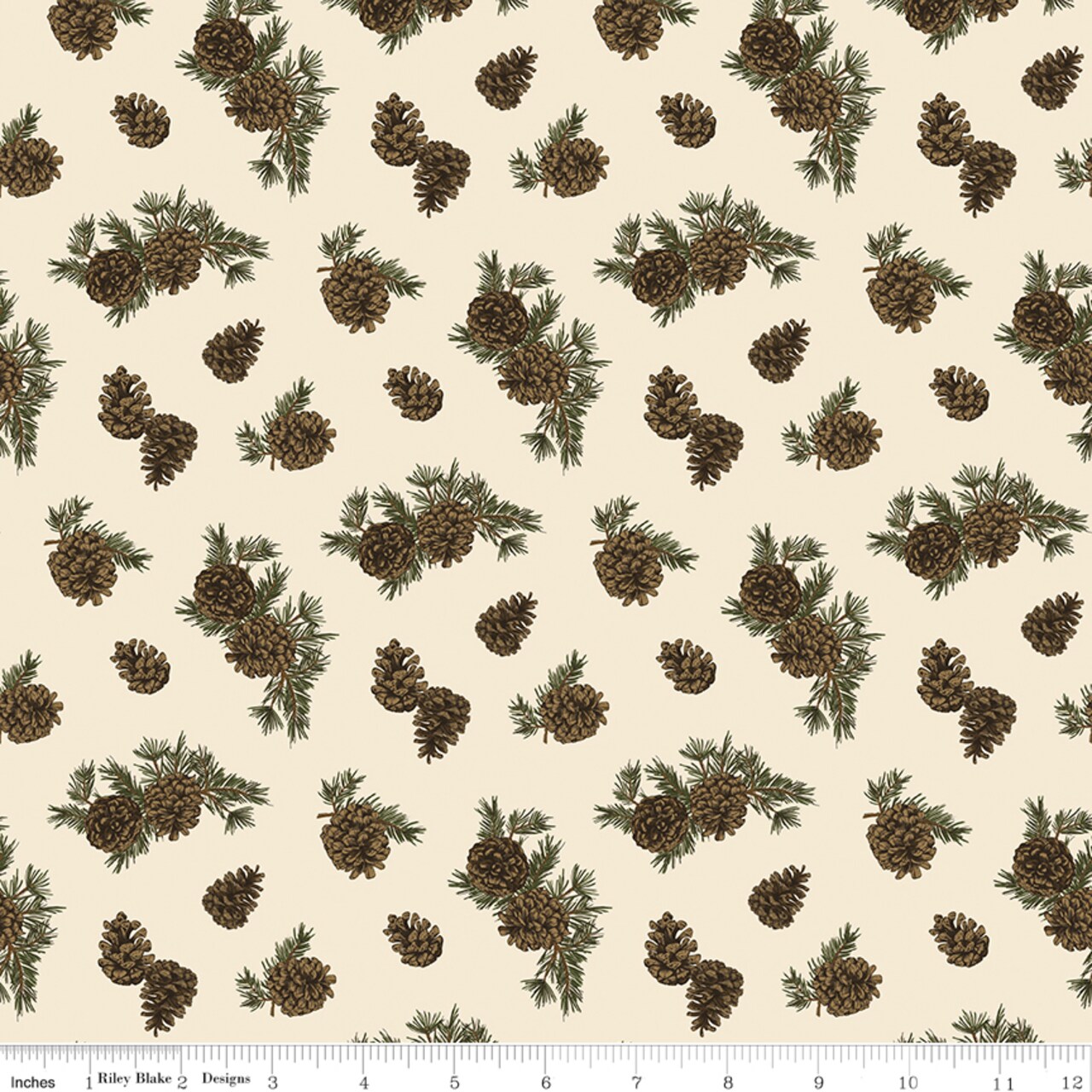 Pinecones in Putty (c15933-putty) | Pine Grove | Riley Blake Designs | Riley Blake